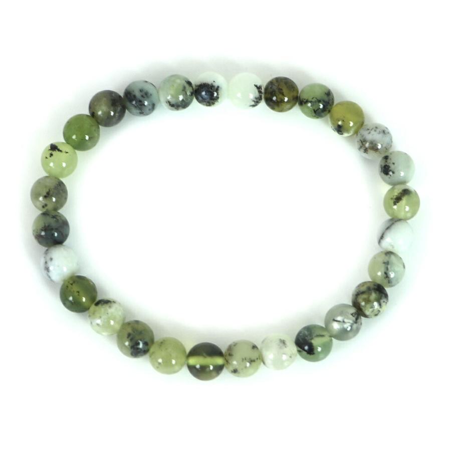 パワーストーン 天然石 ブレスレット グリーンオパール（ドラゴンアイ） 丸玉 6mm 数珠 念珠 Bracelet お試し価格 |  | 01