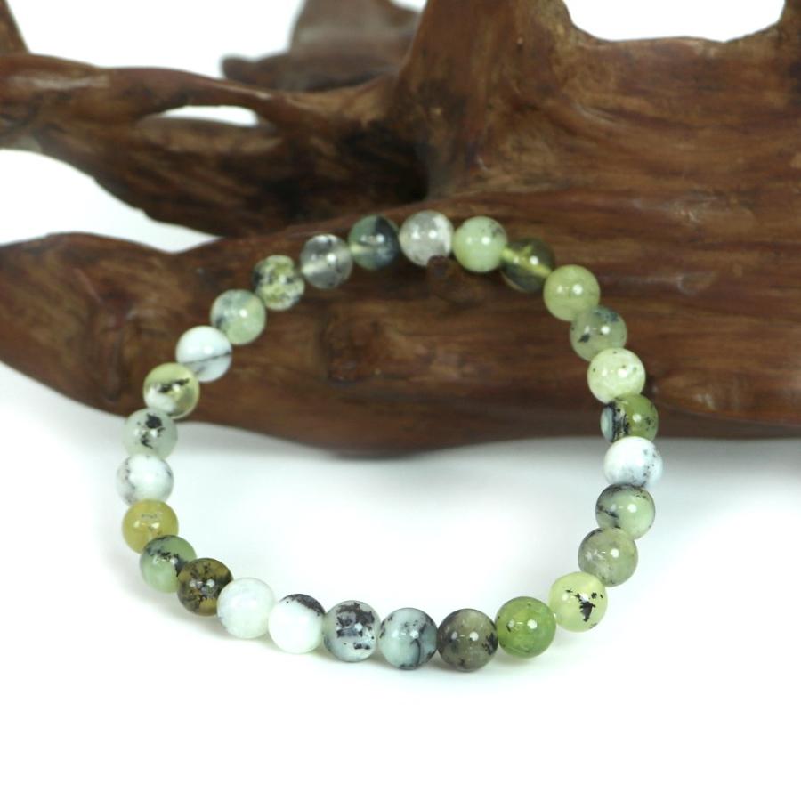 パワーストーン 天然石 ブレスレット グリーンオパール（ドラゴンアイ） 丸玉 6mm 数珠 念珠 Bracelet お試し価格 |  | 03