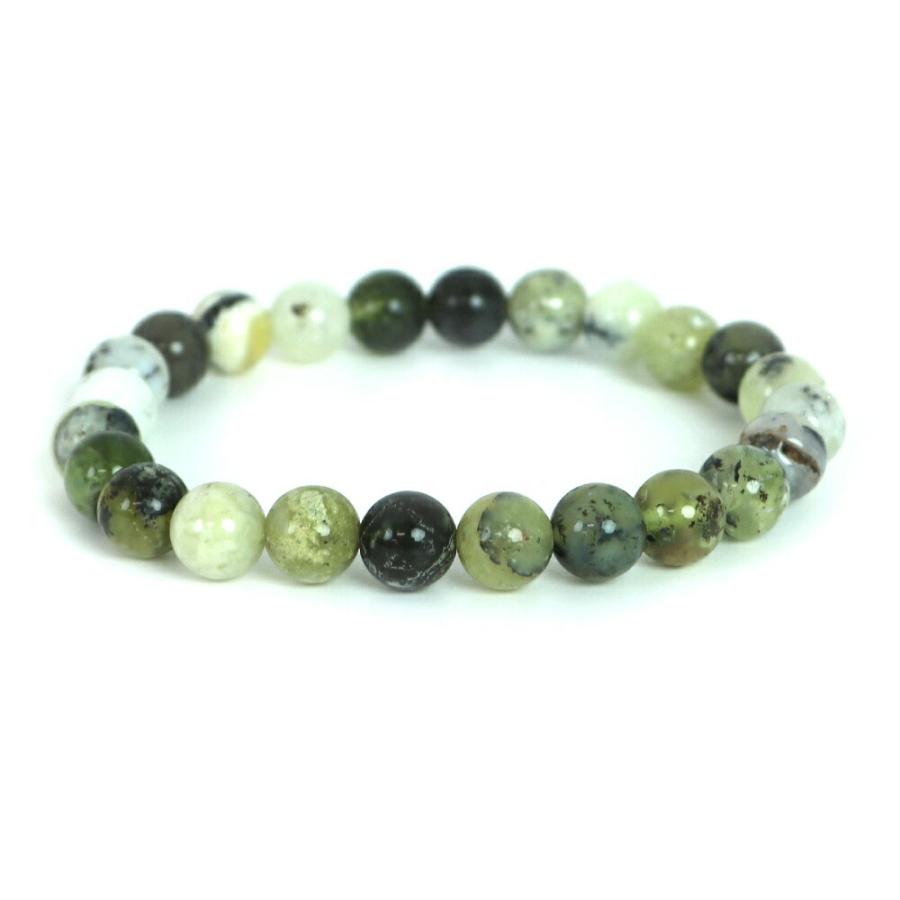 パワーストーン 天然石 ブレスレット グリーンオパール（ドラゴンアイ） 丸玉 8mm 数珠 念珠 Bracelet お試し価格 | 