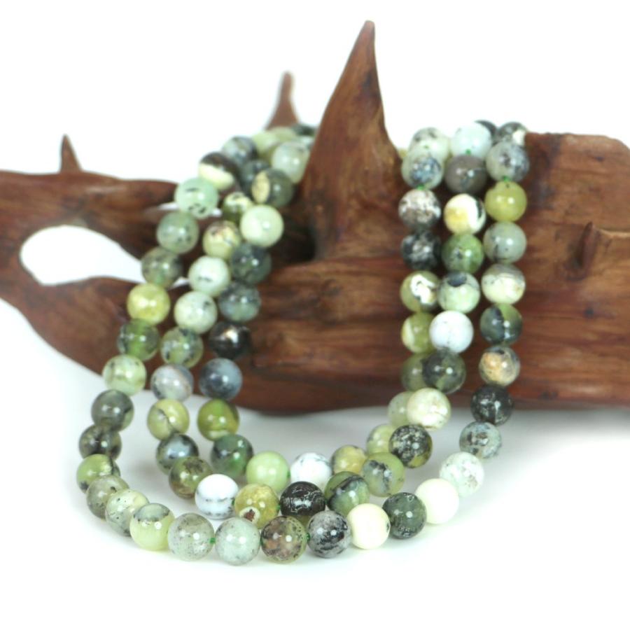 パワーストーン 天然石 ブレスレット グリーンオパール（ドラゴンアイ） 丸玉 8mm 数珠 念珠 Bracelet お試し価格 |  | 11