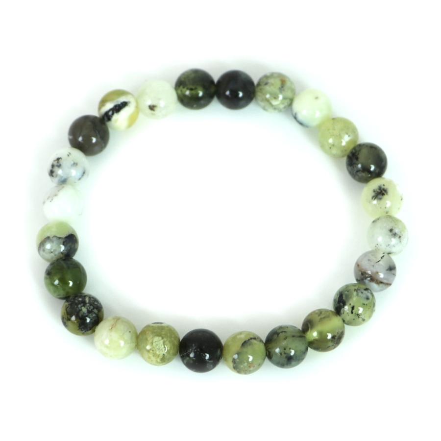 パワーストーン 天然石 ブレスレット グリーンオパール（ドラゴンアイ） 丸玉 8mm 数珠 念珠 Bracelet お試し価格 |  | 01