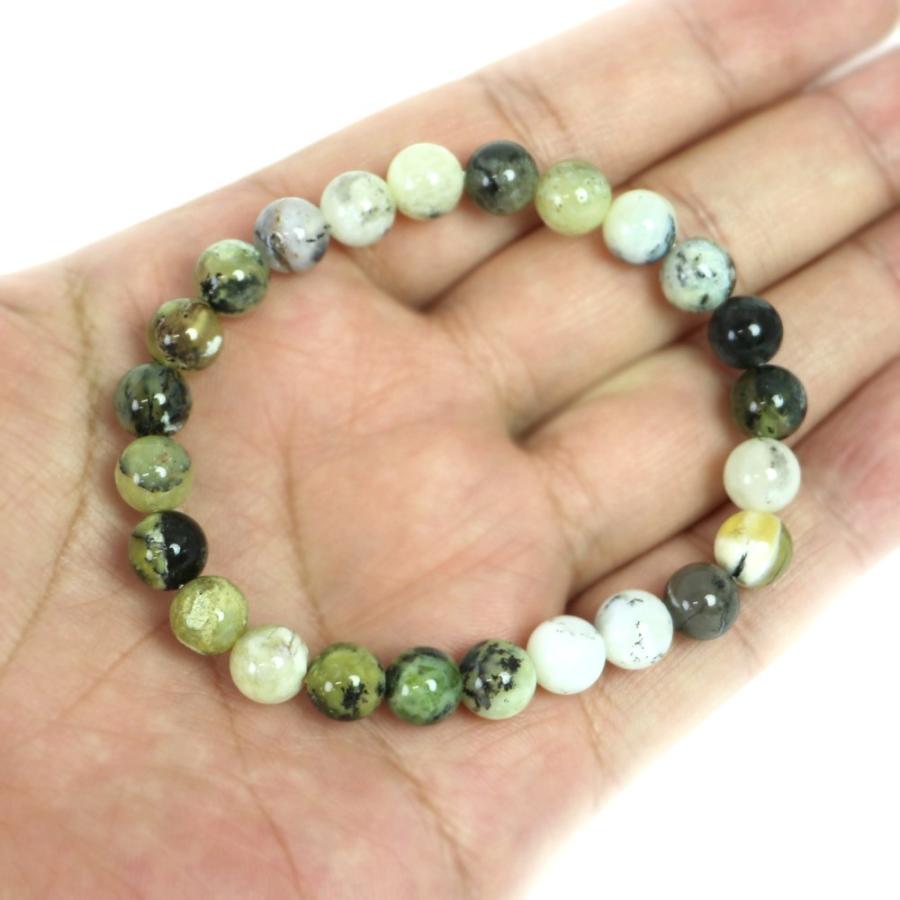 パワーストーン 天然石 ブレスレット グリーンオパール（ドラゴンアイ） 丸玉 8mm 数珠 念珠 Bracelet お試し価格 |  | 04