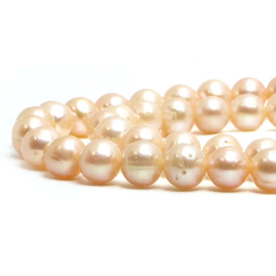 パワーストーン 天然石 ブレスレット 淡水パール（シャンパンゴールド） ポテト 8〜9mm 数珠 念珠 Bracelet お試し価格 |  | 10
