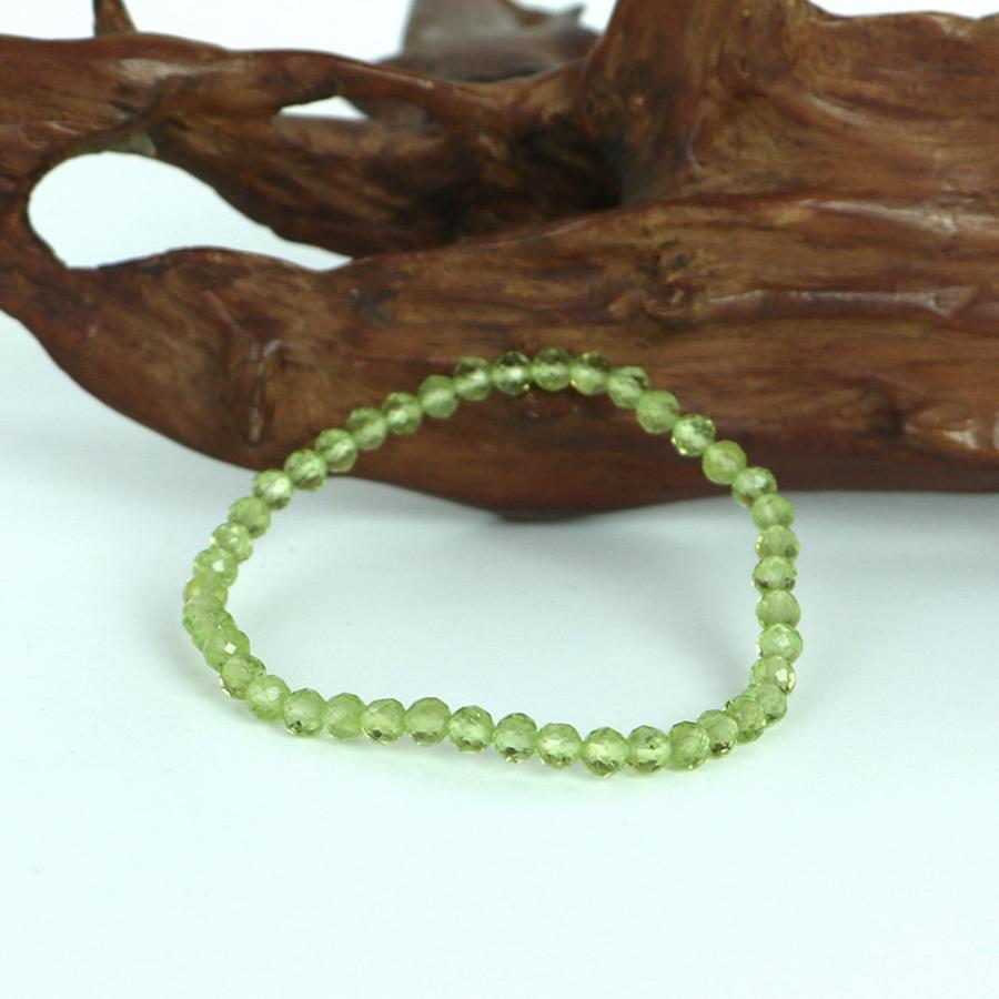 パワーストーン 天然石 ブレスレット ペリドット カット 4ｍｍ 数珠 念珠 Bracelet お試し価格 |  | 02