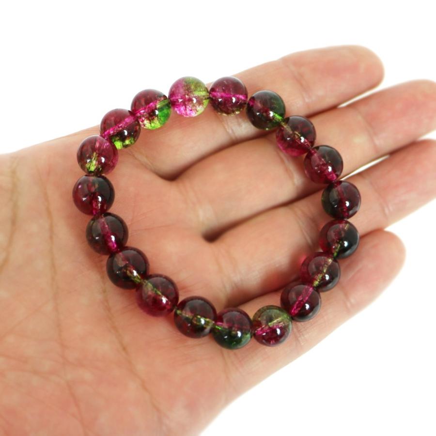 パワーストーン 天然石 ブレスレット クォーツ（染め）ウォーターメロン 丸玉 8mm 数珠 念珠 Bracelet お試し価格 |  | 04