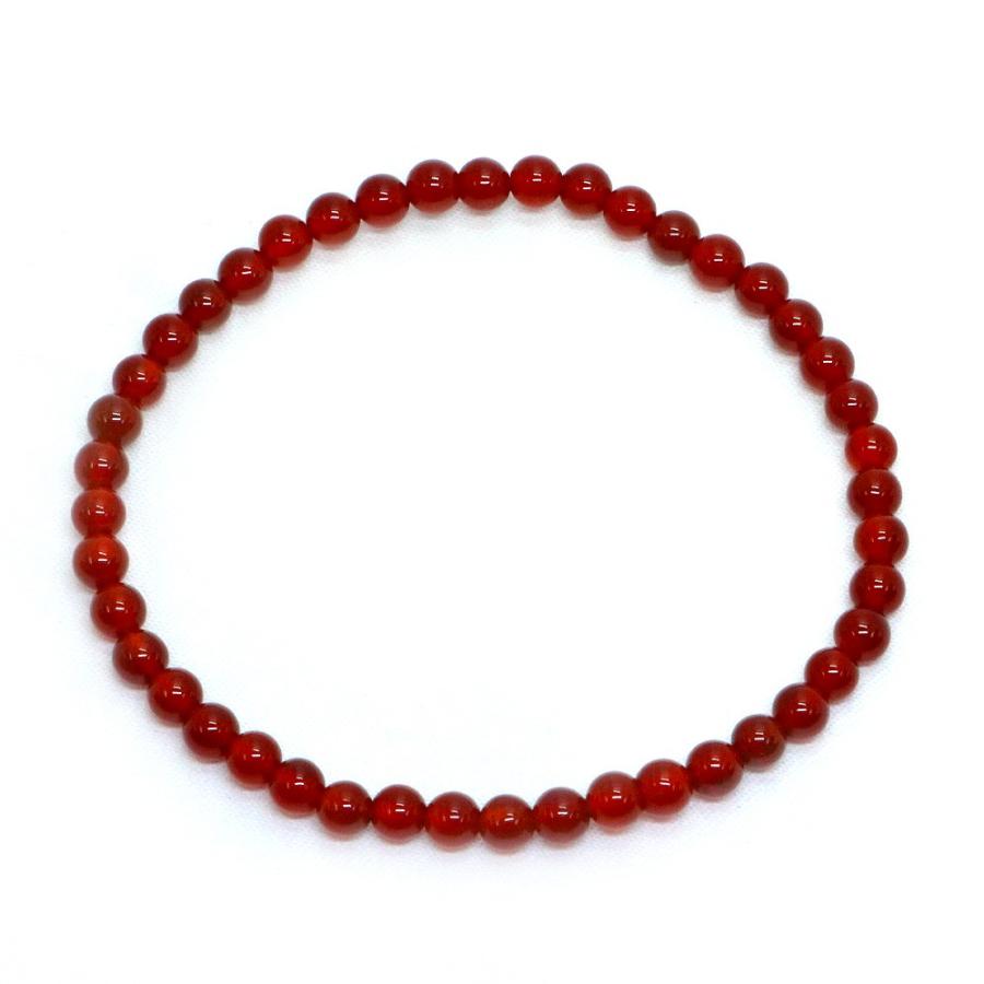 パワーストーン 天然石 ブレスレット レッドアゲート 丸玉 4mm 数珠 念珠 Bracelet お試し価格 |  | 01
