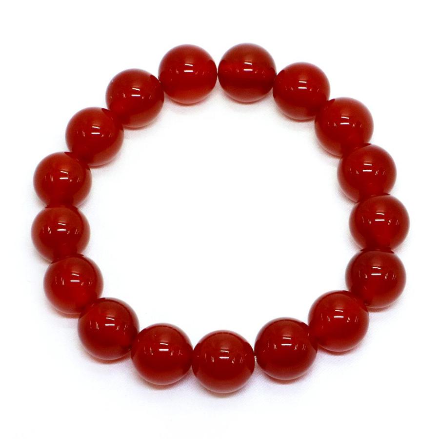 パワーストーン 天然石 ブレスレット レッドアゲート 丸玉 12mm 数珠 念珠 Bracelet お試し価格 |  | 01
