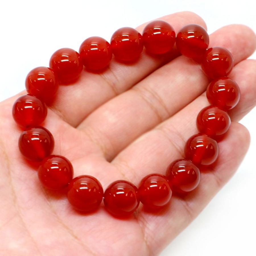 パワーストーン 天然石 ブレスレット レッドアゲート 丸玉 12mm 数珠 念珠 Bracelet お試し価格 |  | 04