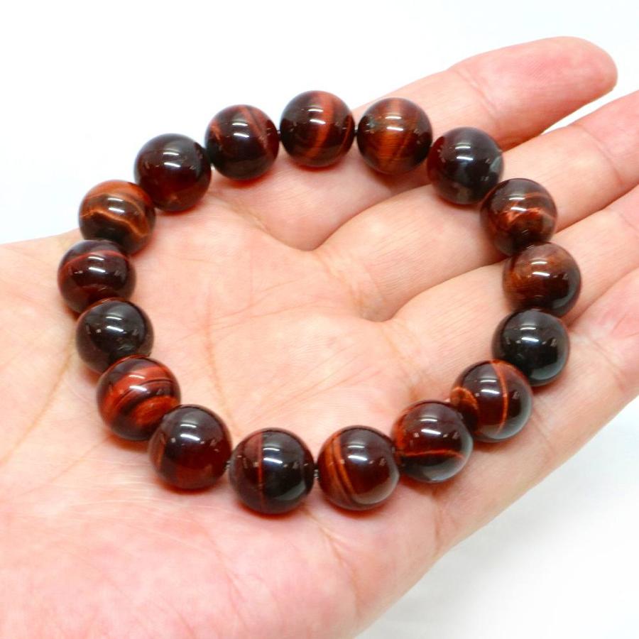 パワーストーン 天然石 ブレスレット レッドタイガーアイ 丸玉 12mm 数珠 念珠 Bracelet お試し価格 |  | 04