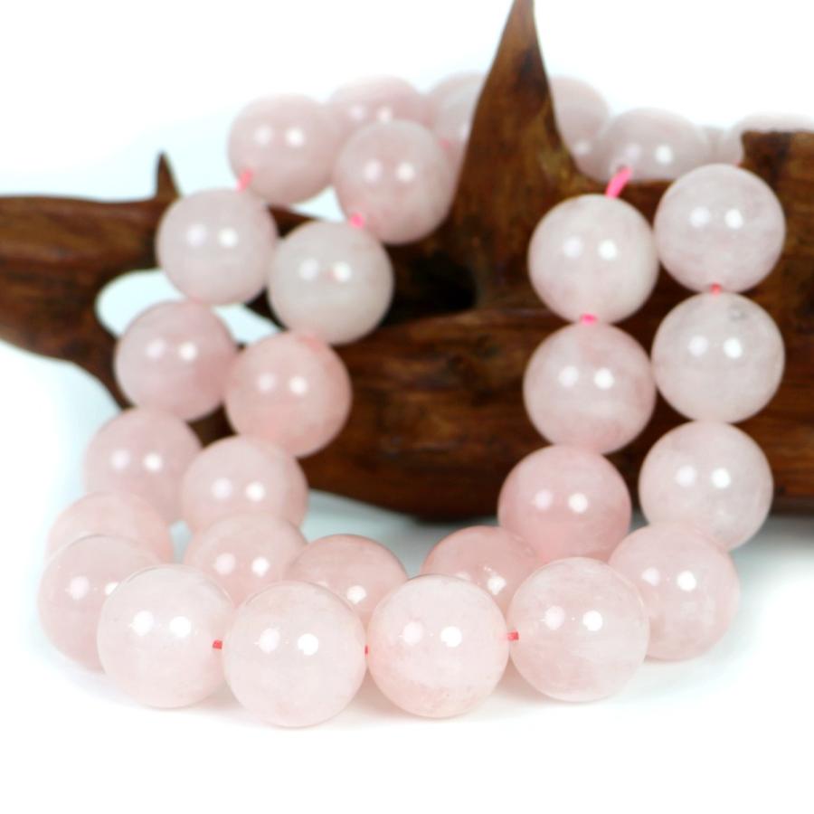 パワーストーン 天然石 ブレスレット ローズクォーツ 丸玉 18mm 数珠 念珠 Bracelet お試し価格 |  | 11