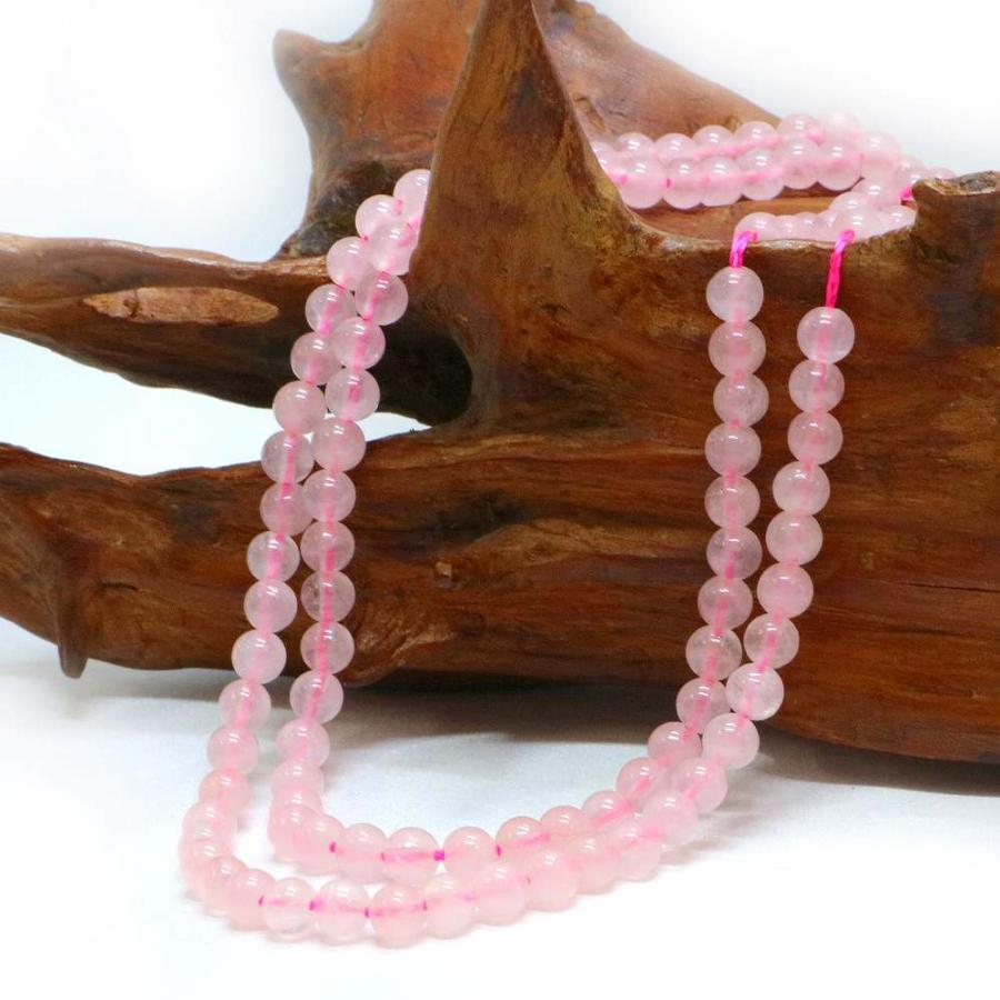 パワーストーン 天然石 ブレスレット ローズクォーツ 丸玉 4.5〜5ｍｍ 数珠 念珠 Bracelet お試し価格 |  | 11