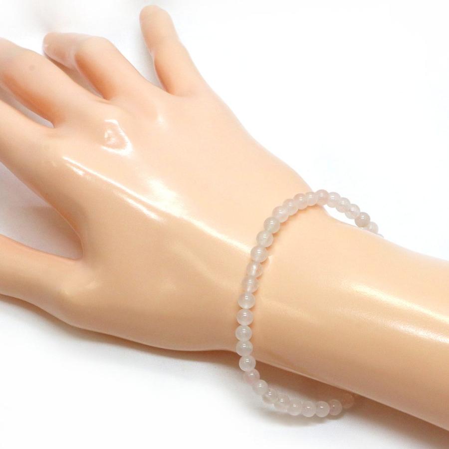 パワーストーン 天然石 ブレスレット ローズクォーツ 丸玉 4.5〜5ｍｍ 数珠 念珠 Bracelet お試し価格 |  | 02
