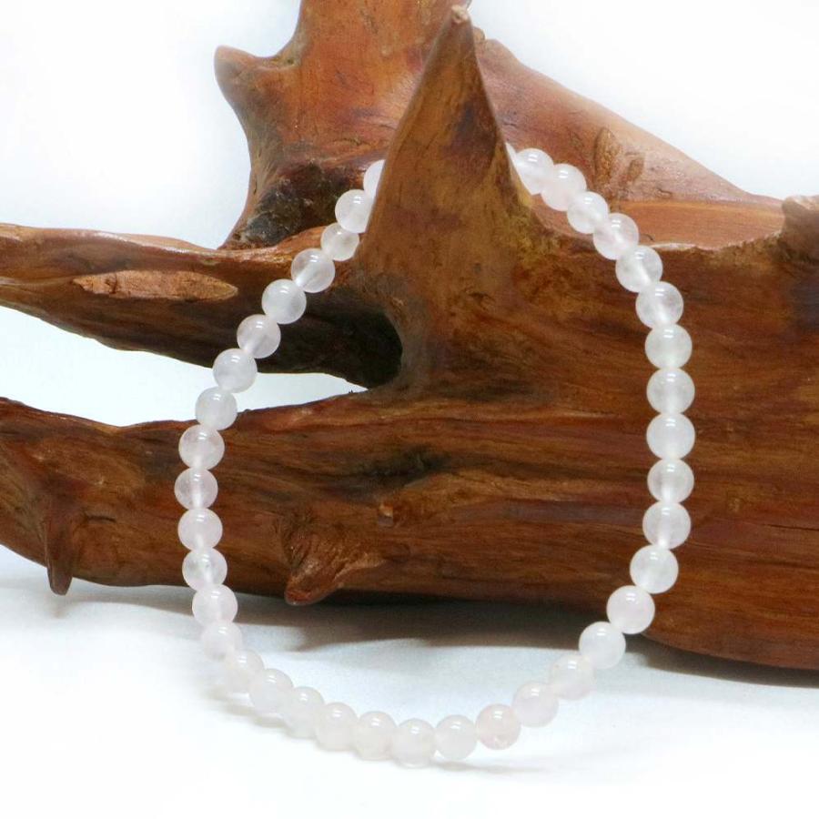 パワーストーン 天然石 ブレスレット ローズクォーツ 丸玉 4.5〜5ｍｍ 数珠 念珠 Bracelet お試し価格 |  | 03