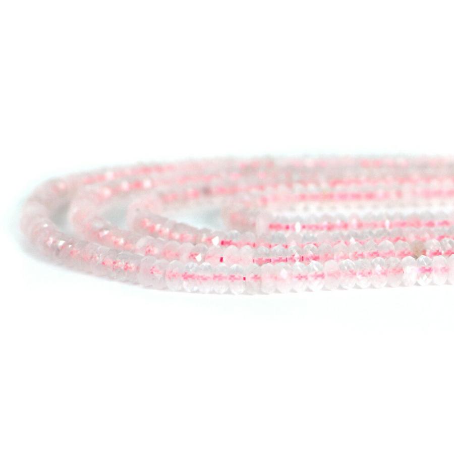 パワーストーン 天然石 ブレスレット ローズクォーツ ボタンカット 2×4mm 数珠 念珠 Bracelet お試し価格 |  | 11