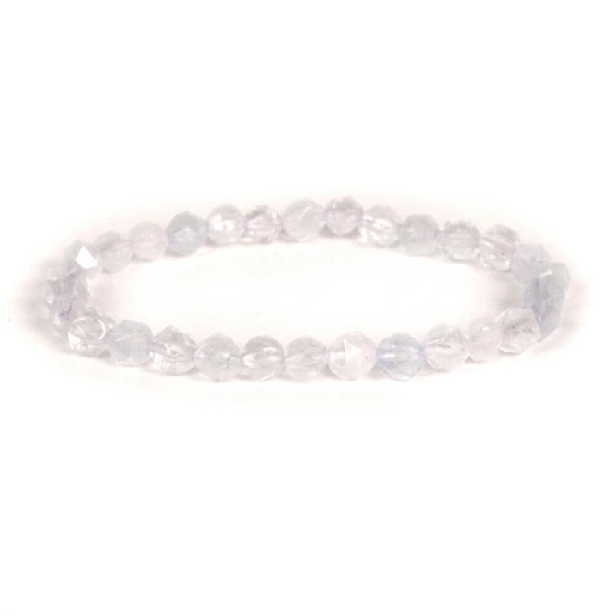 パワーストーン 天然石 ブレスレット ローズクォーツ ダイヤカット 6mm 数珠 念珠 Bracelet お試し価格 | 