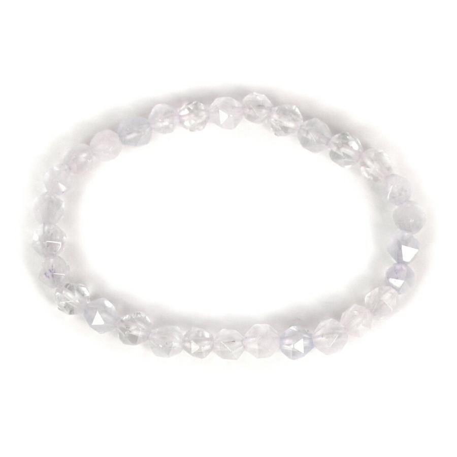 パワーストーン 天然石 ブレスレット ローズクォーツ ダイヤカット 6mm 数珠 念珠 Bracelet お試し価格 |  | 01