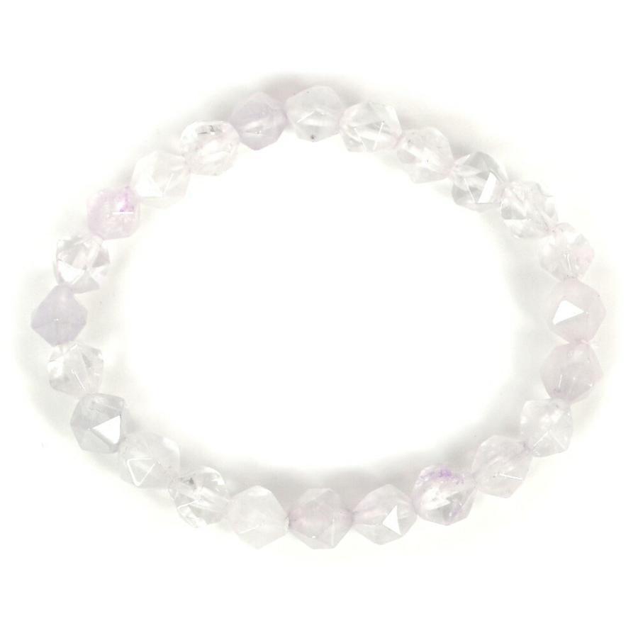 パワーストーン 天然石 ブレスレット ローズクォーツ ダイヤカット 8mm 数珠 念珠 Bracelet お試し価格 |  | 01
