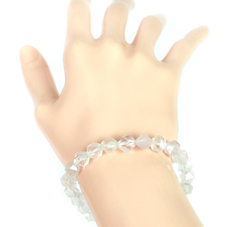 パワーストーン 天然石 ブレスレット ローズクォーツ ダイヤカット 8mm 数珠 念珠 Bracelet お試し価格 |  | 02