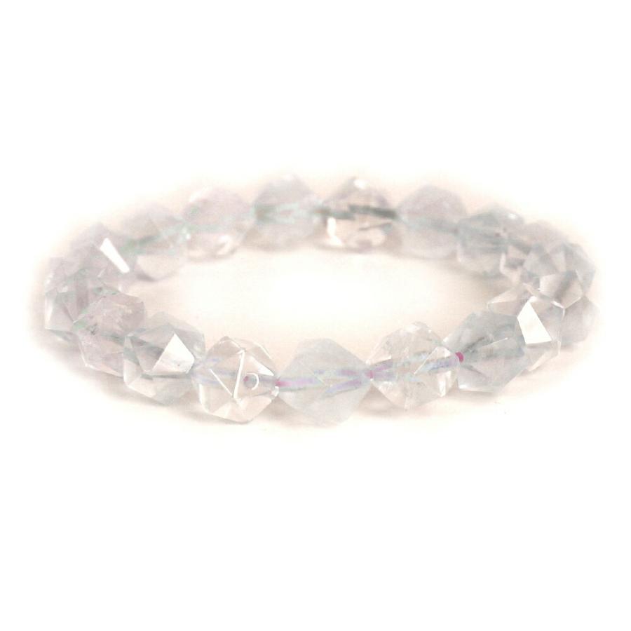 パワーストーン 天然石 ブレスレ ット ローズクォーツ【ダイヤカット】9mm 数珠 念珠 Bracelet お試し価 格 | 