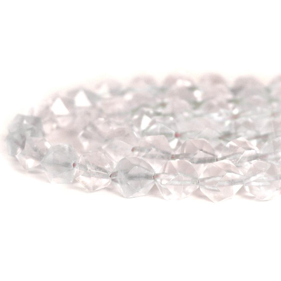 パワーストーン 天然石 ブレスレ ット ローズクォーツ【ダイヤカット】9mm 数珠 念珠 Bracelet お試し価 格 |  | 10