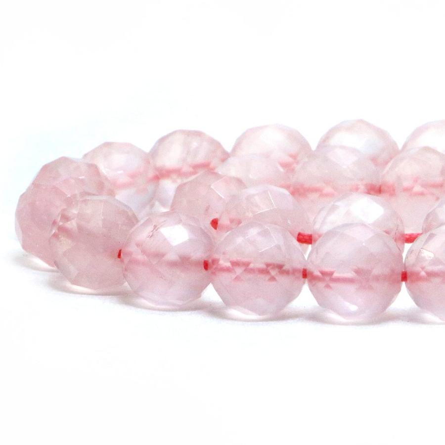パワーストーン 天然石 ブレスレット ローズクォーツ カット 10mm 数珠 念珠 Bracelet お試し価格 |  | 10