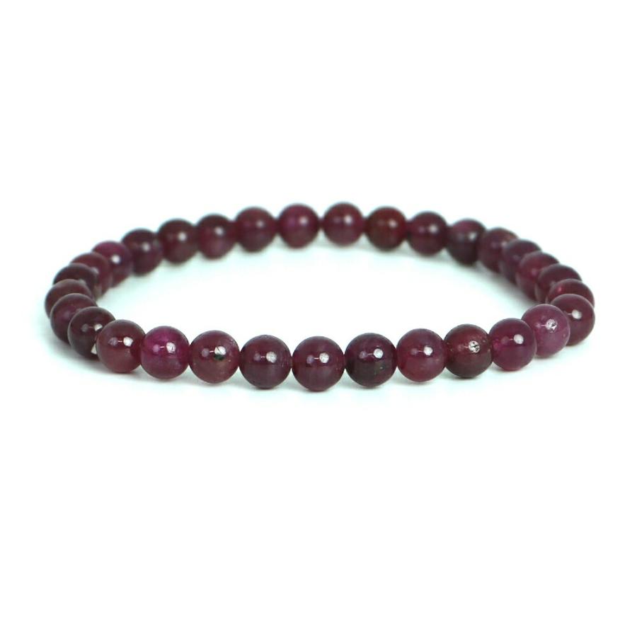 パワーストーン 天然石 ブレスレット ルビー 丸玉 6ｍｍ 数珠 念珠 Bracelet お試し価格 | 