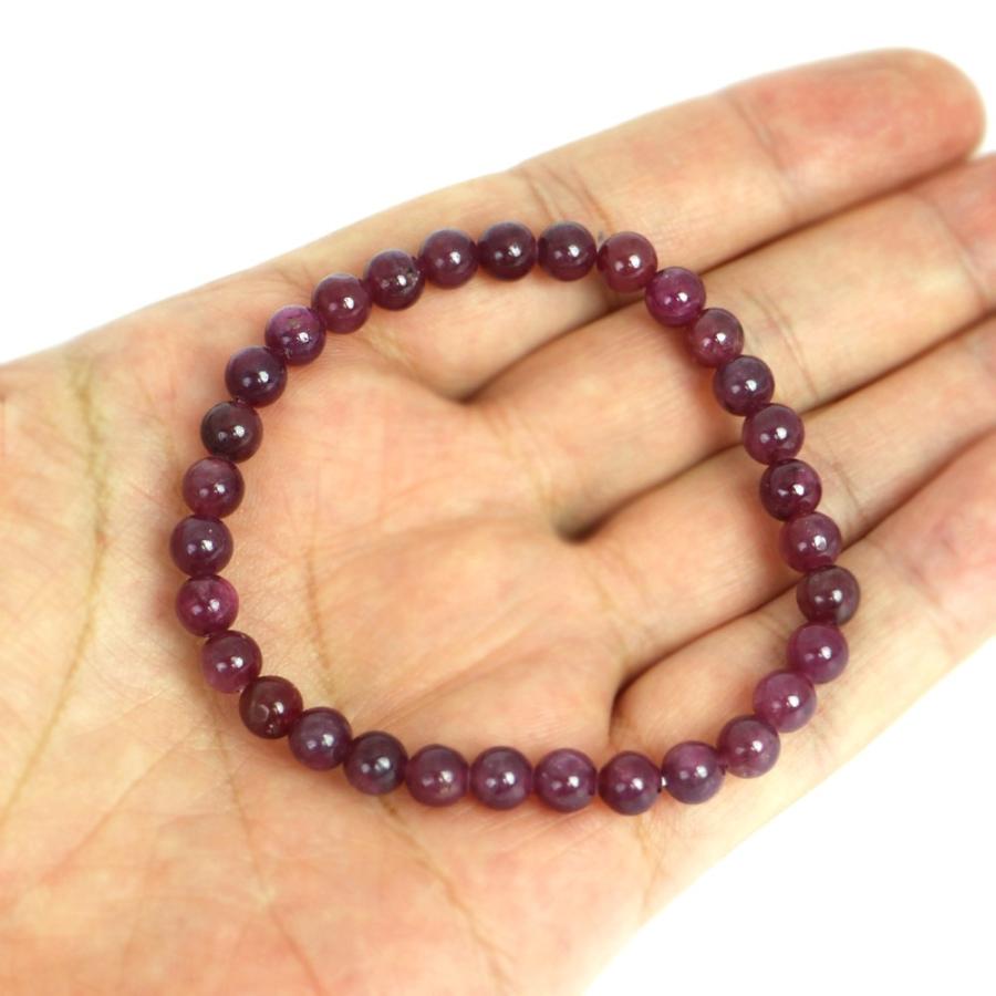 パワーストーン 天然石 ブレスレット ルビー 丸玉 6ｍｍ 数珠 念珠 Bracelet お試し価格 |  | 04