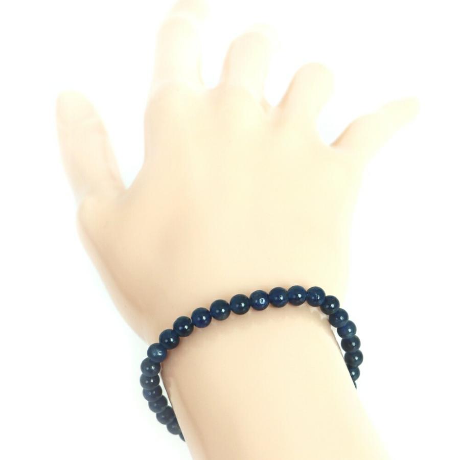 パワーストーン 天然石 ブレスレット サファイア 丸玉 5.5ｍｍ 数珠 念珠 Bracelet お試し価格の画像