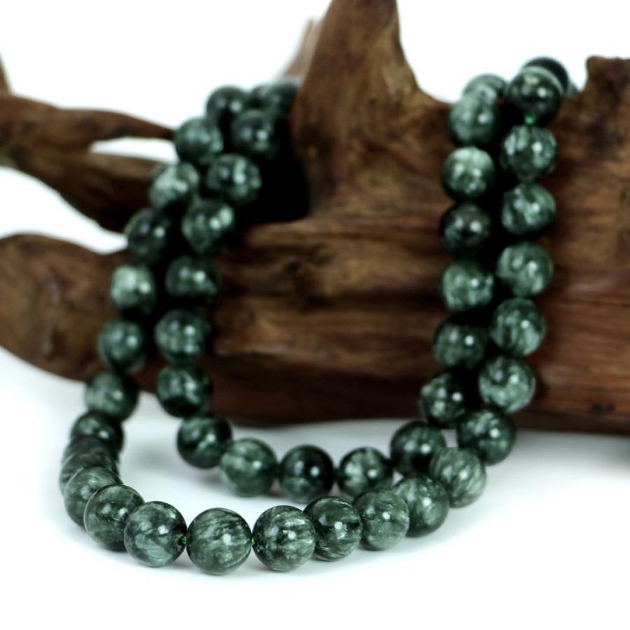 パワーストーン 天然石 ブレスレット セラフィナイト 8ｍｍ玉 数珠 念珠 Bracelet お試し価格 |  | 11