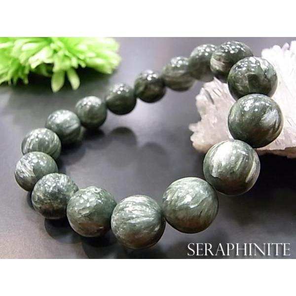 パワーストーン 天然石 ブレスレット セラフィナイト 12ｍｍ玉 数珠 念珠 Bracelet お試し価格 | 