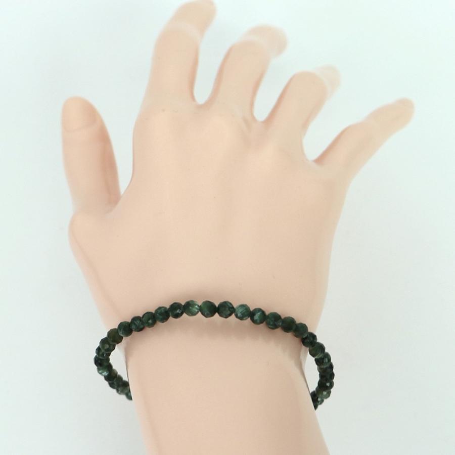 パワーストーン 天然石 ブレスレット セラフィナイト カット 4-5mm 数珠 念珠 Bracelet お試し価格 |  | 03