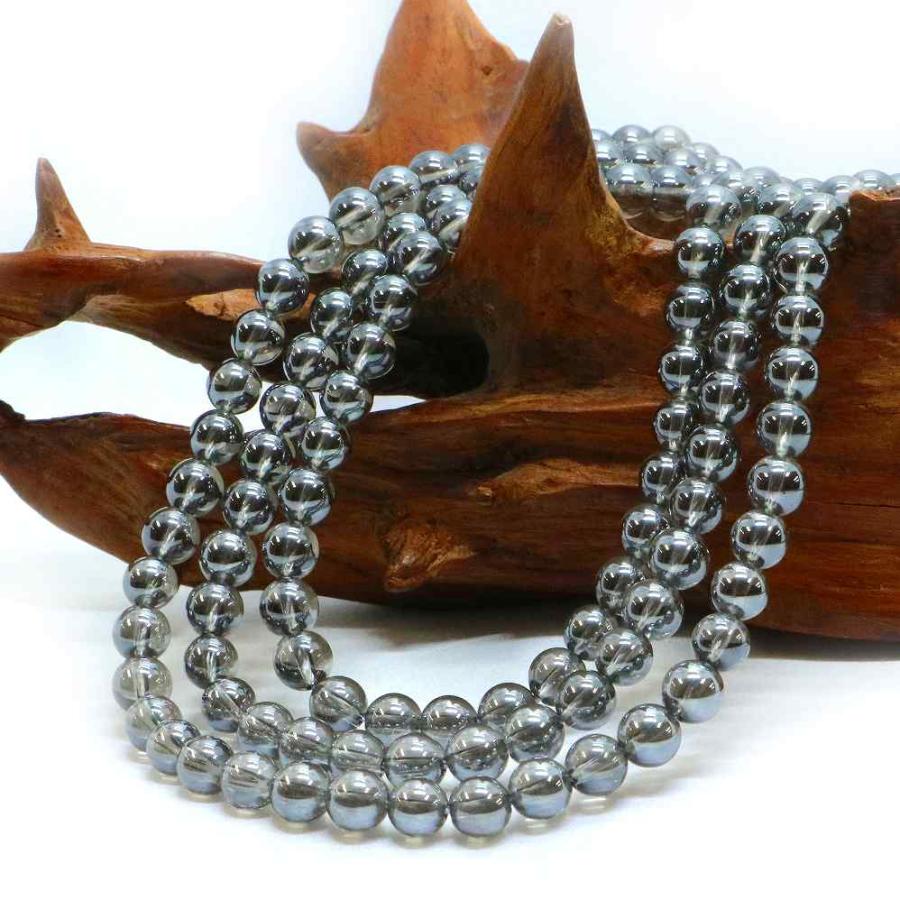 パワーストーン 天然石 ブレスレット シルバーオーラクリスタル 丸玉 6mm 数珠 念珠 Bracelet お試し価格 |  | 11