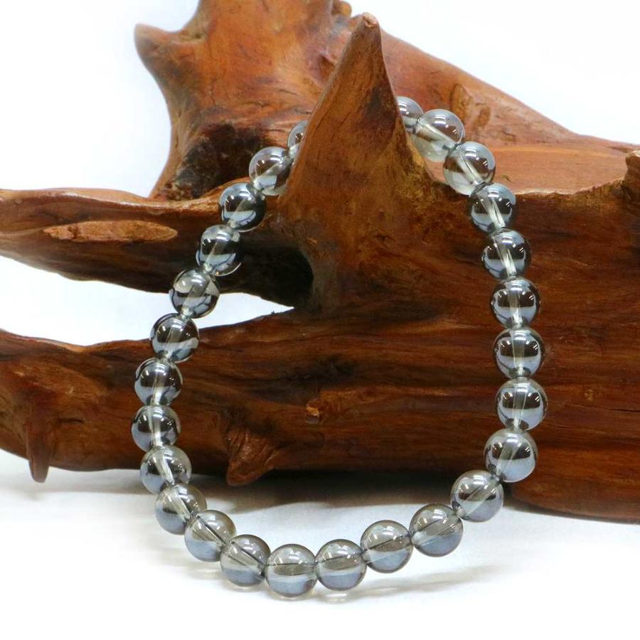 パワーストーン 天然石 ブレスレット シルバーオーラクリスタル 丸玉 6mm 数珠 念珠 Bracelet お試し価格 |  | 03