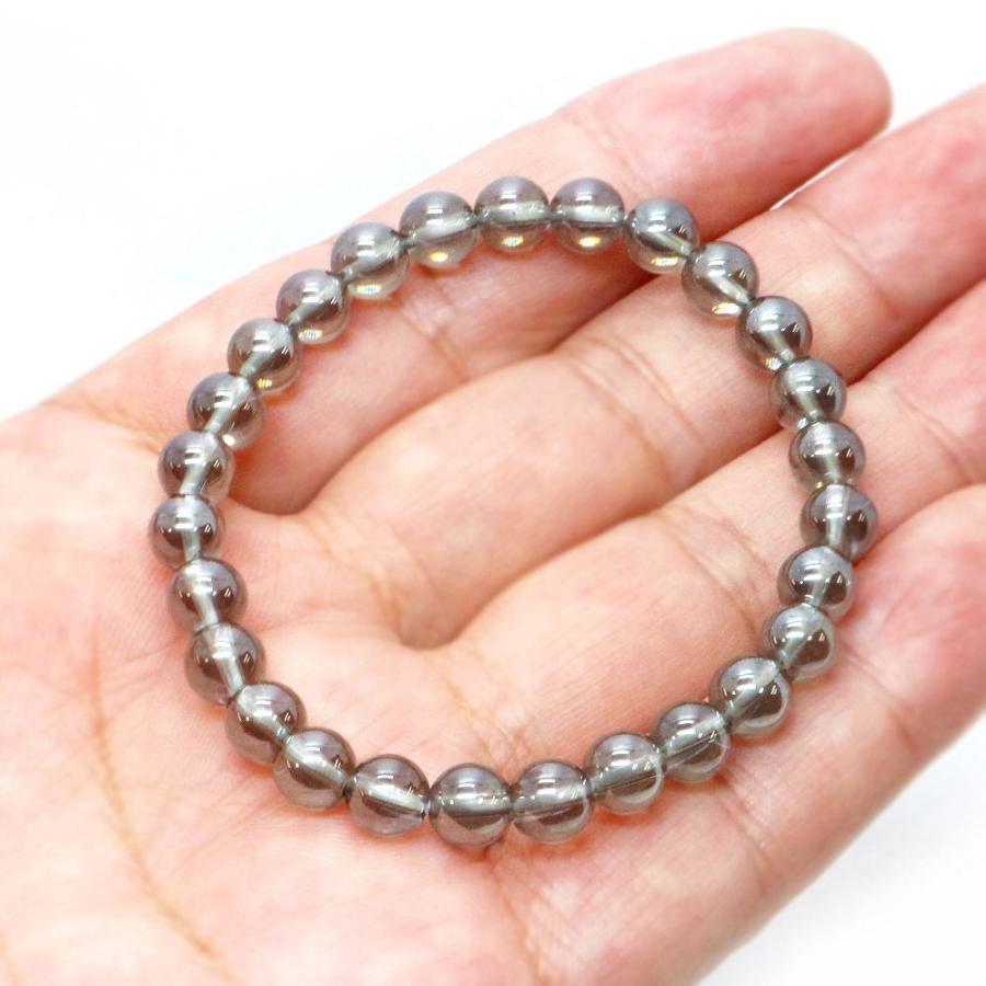 パワーストーン 天然石 ブレスレット シルバーオーラクリスタル 丸玉 6mm 数珠 念珠 Bracelet お試し価格 |  | 04