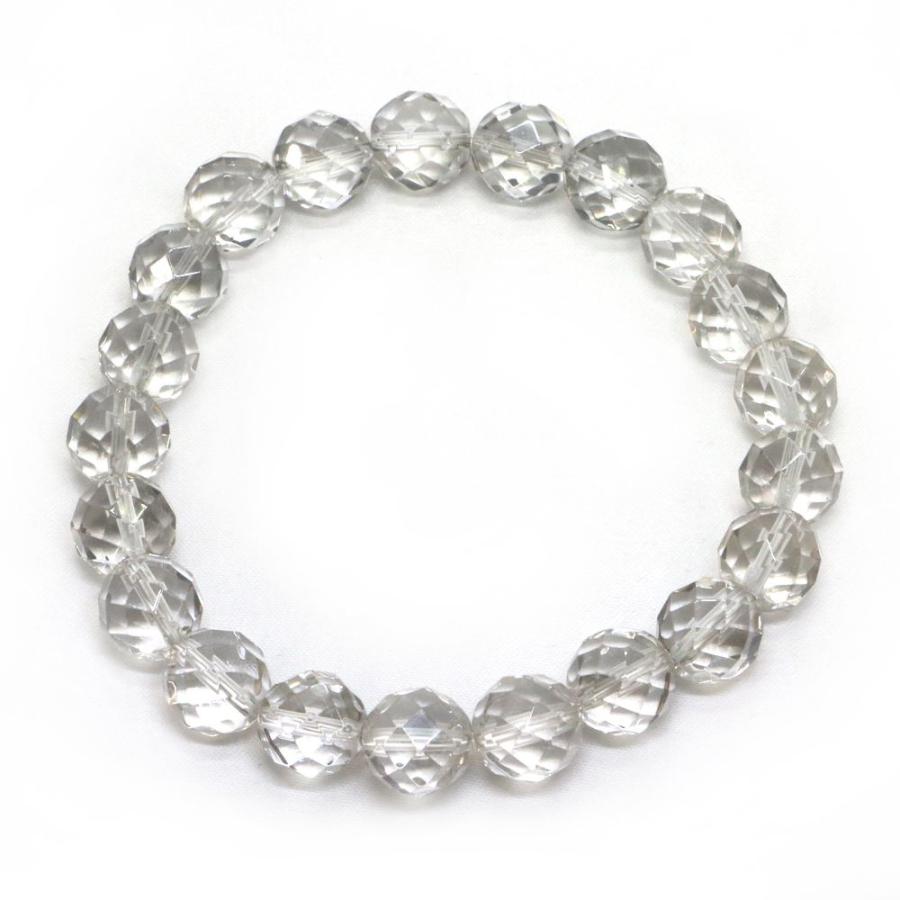 パワーストーン 天然石 ブレスレット シルバーオーラクリスタル カット 10mm 数珠 念珠 Bracelet お試し価格 |  | 01
