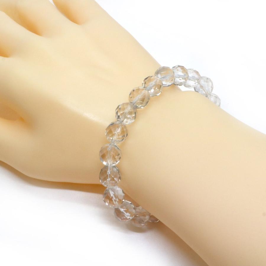 パワーストーン 天然石 ブレスレット シルバーオーラクリスタル カット 10mm 数珠 念珠 Bracelet お試し価格 |  | 02