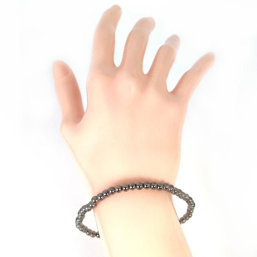 パワーストーン 天然石 ブレスレット シルバーオーラ 丸玉 4mm 数珠 念珠 Bracelet お試し価格 |  | 03