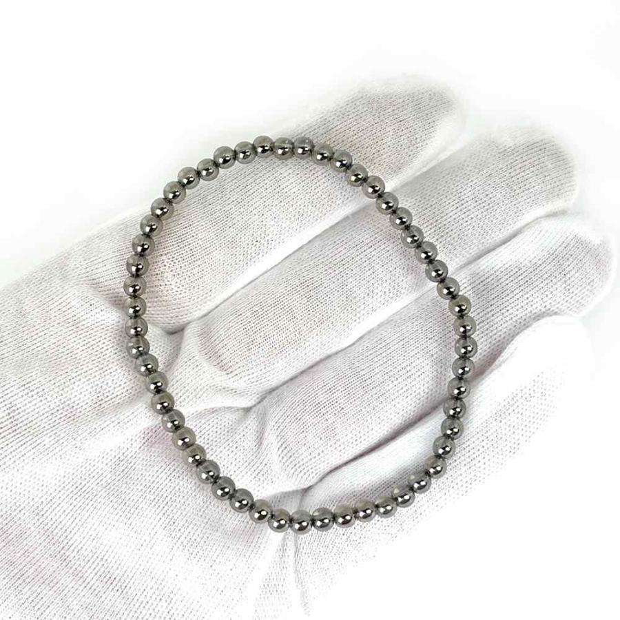 パワーストーン 天然石 ブレスレット シルバーオーラ 丸玉 4mm 数珠 念珠 Bracelet お試し価格 |  | 04
