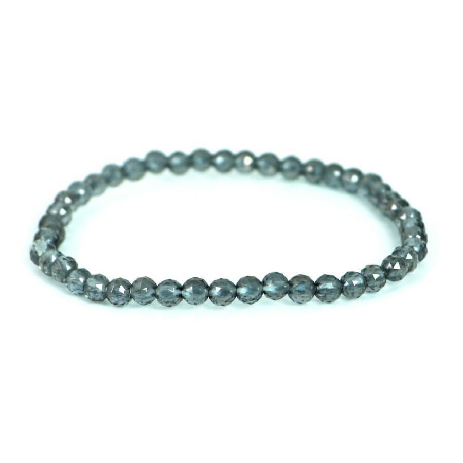 パワーストーン 天然石 ブレスレット シルバーオーラ カット 4mm 数珠 念珠 Bracelet お試し価格 | 