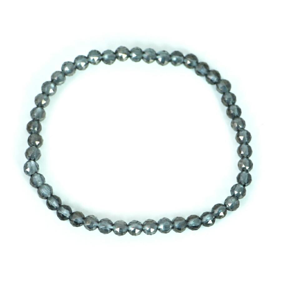 パワーストーン 天然石 ブレスレット シルバーオーラ カット 4mm 数珠 念珠 Bracelet お試し価格 |  | 01