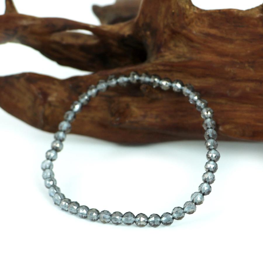 パワーストーン 天然石 ブレスレット シルバーオーラ カット 4mm 数珠 念珠 Bracelet お試し価格 |  | 02