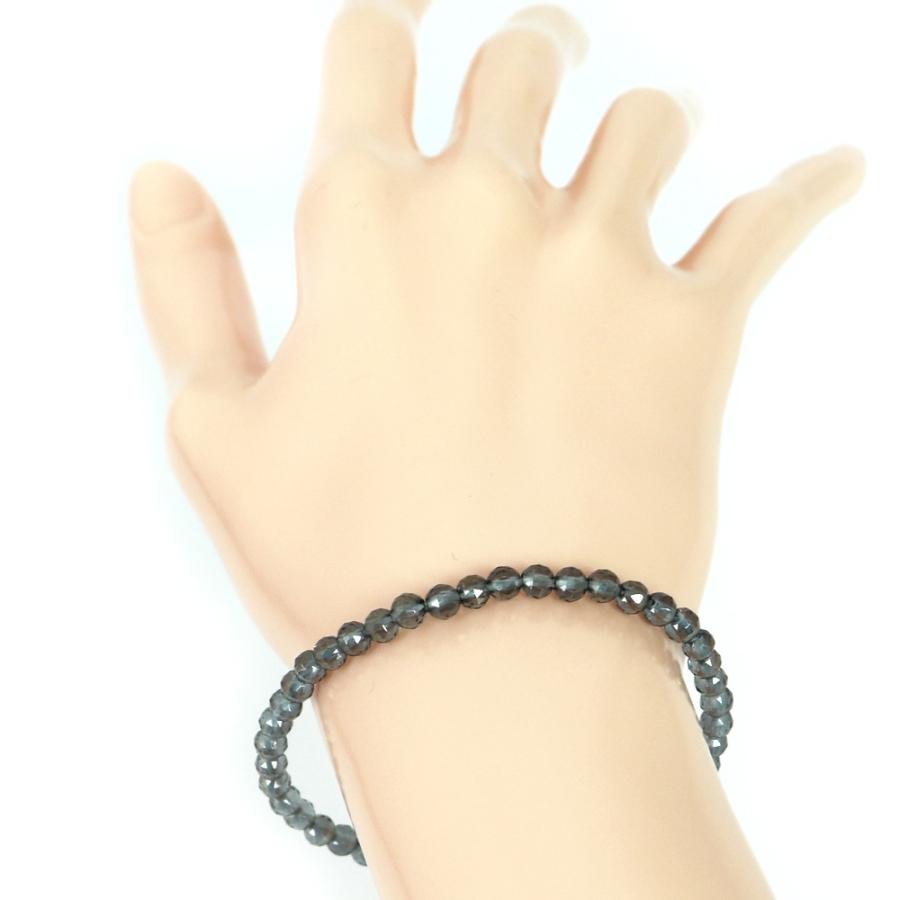 パワーストーン 天然石 ブレスレット シルバーオーラ カット 4mm 数珠 念珠 Bracelet お試し価格 |  | 03