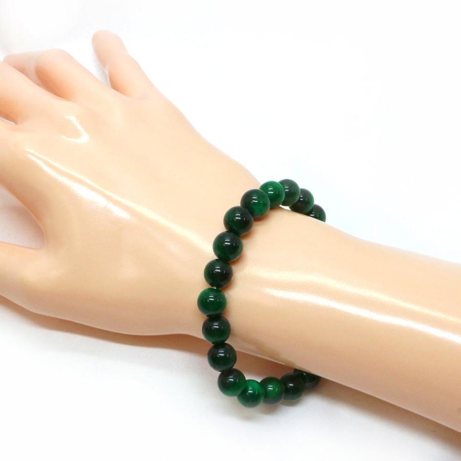 パワーストーン 天然石 ブレスレット グリーンタイガーアイ 丸玉 8mm 数珠 念珠 Bracelet お試し価格 |  | 02