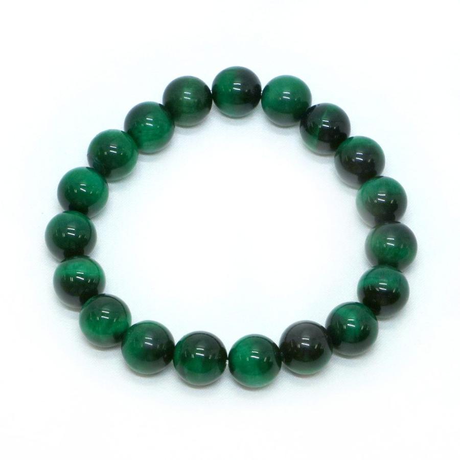 パワーストーン 天然石 ブレスレット グリーンタイガーアイ 丸玉 10mm 数珠 念珠 Bracelet お試し価格 |  | 01