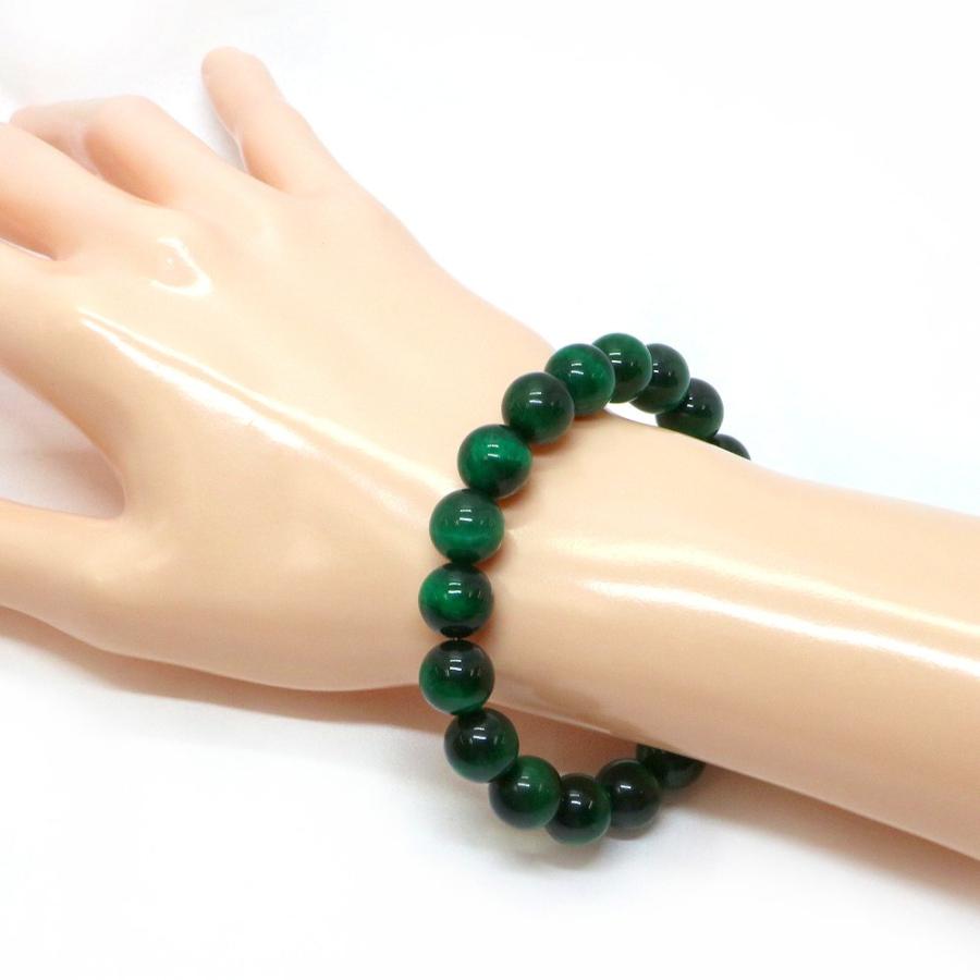 パワーストーン 天然石 ブレスレット グリーンタイガーアイ 丸玉 10mm 数珠 念珠 Bracelet お試し価格 |  | 02