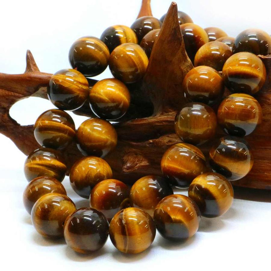 パワーストーン 天然石 ブレスレット タイガーアイ 丸玉 16mm 数珠 念珠 Bracelet お試し価格 |  | 11