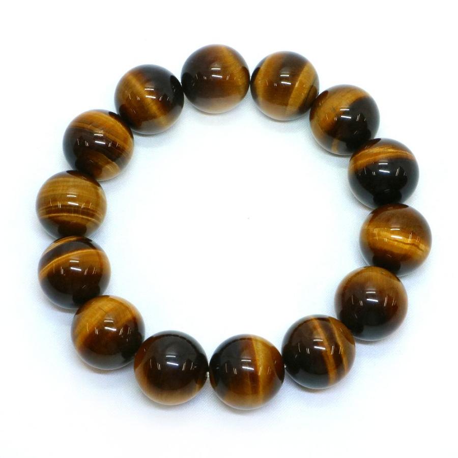 パワーストーン 天然石 ブレスレット タイガーアイ 丸玉 16mm 数珠 念珠 Bracelet お試し価格 |  | 01