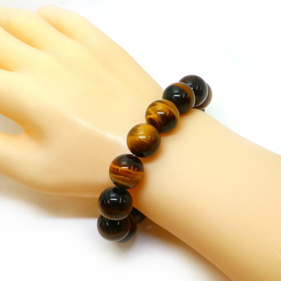 パワーストーン 天然石 ブレスレット タイガーアイ 丸玉 16mm 数珠 念珠 Bracelet お試し価格 |  | 02