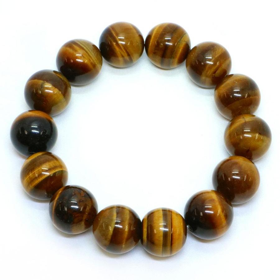 パワーストーン 天然石 ブレスレット タイガーアイ 丸玉 18mm 数珠 念珠 Bracelet お試し価格 |  | 01