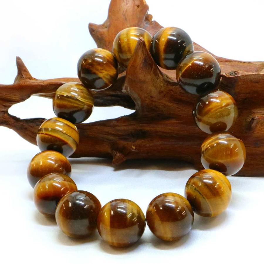 パワーストーン 天然石 ブレスレット タイガーアイ 丸玉 18mm 数珠